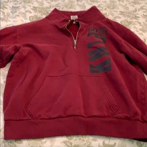 PINK burgundy half zip